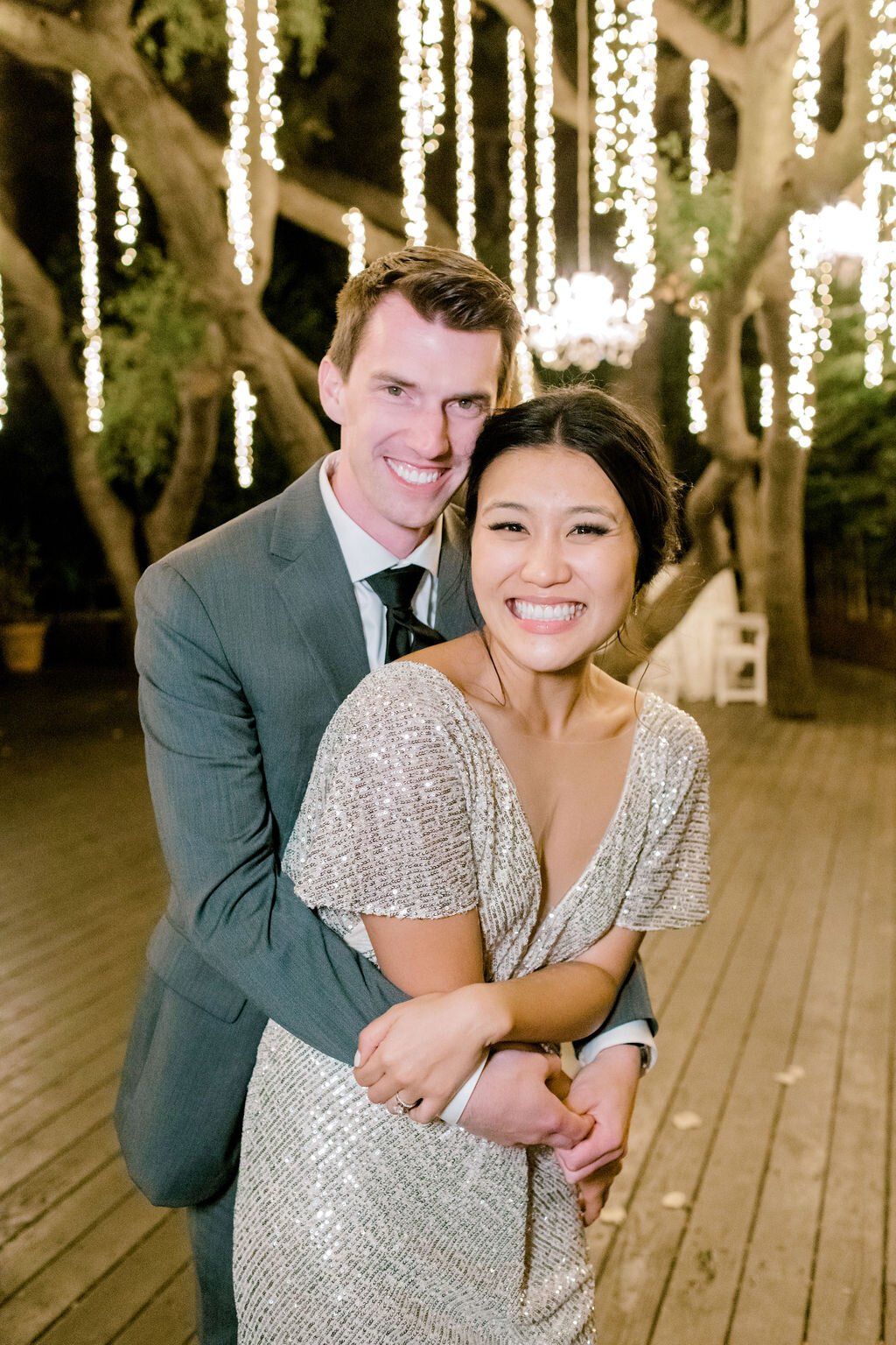 bride wears two dresses during her calamigos ranch wedding ceremony and reception