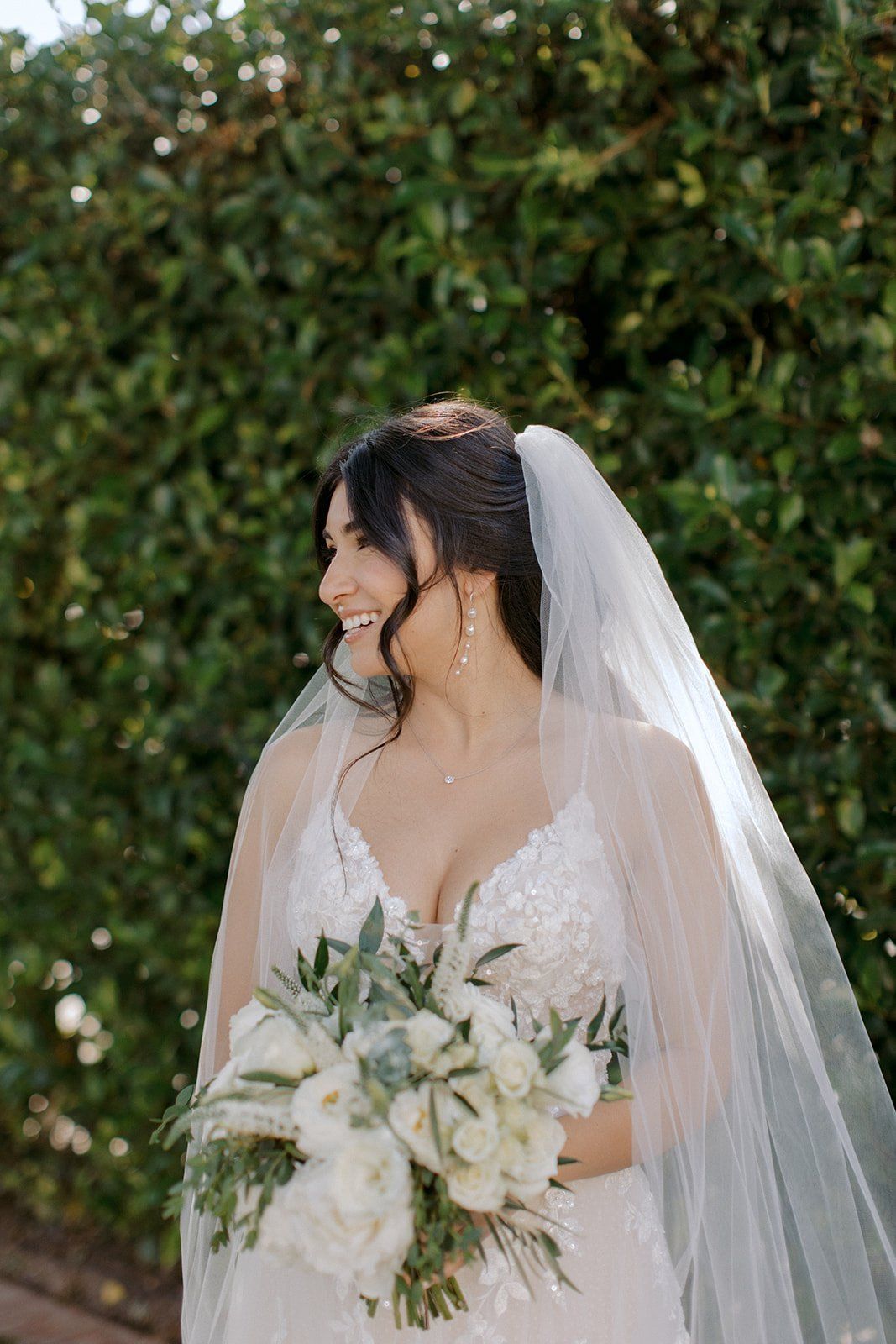 classic, minimal, and modern hair and makeup look for this santa barbara bride