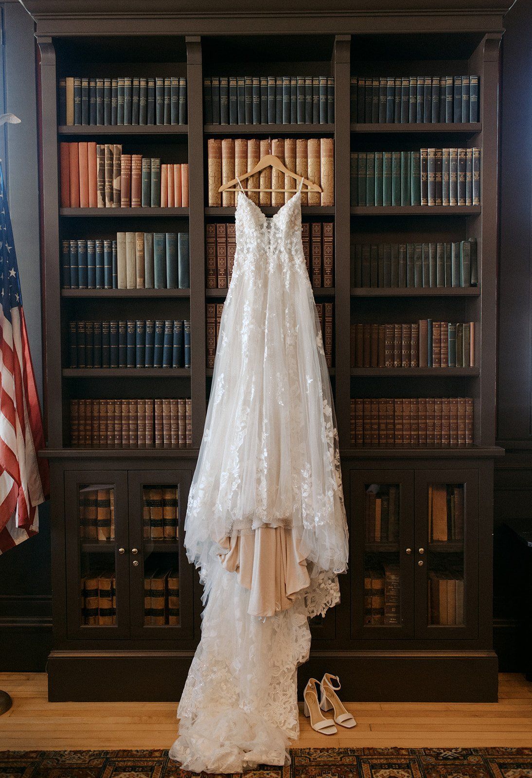 bride getting ready for her wedding at the santa barbara club