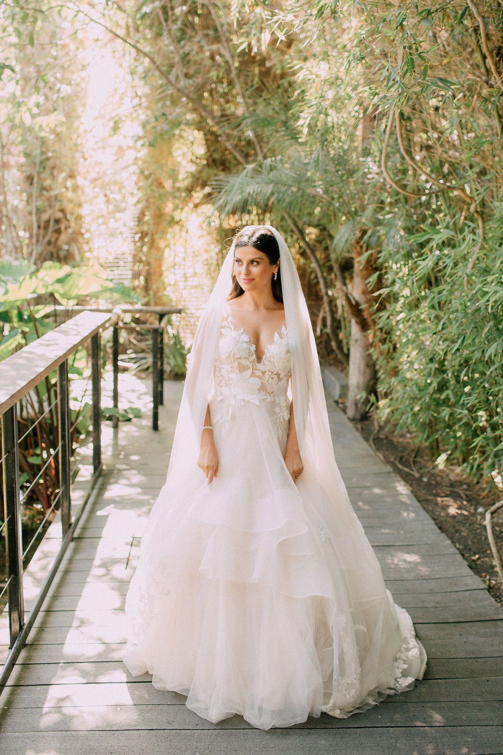 santa barbara bride before her wedding ceremony