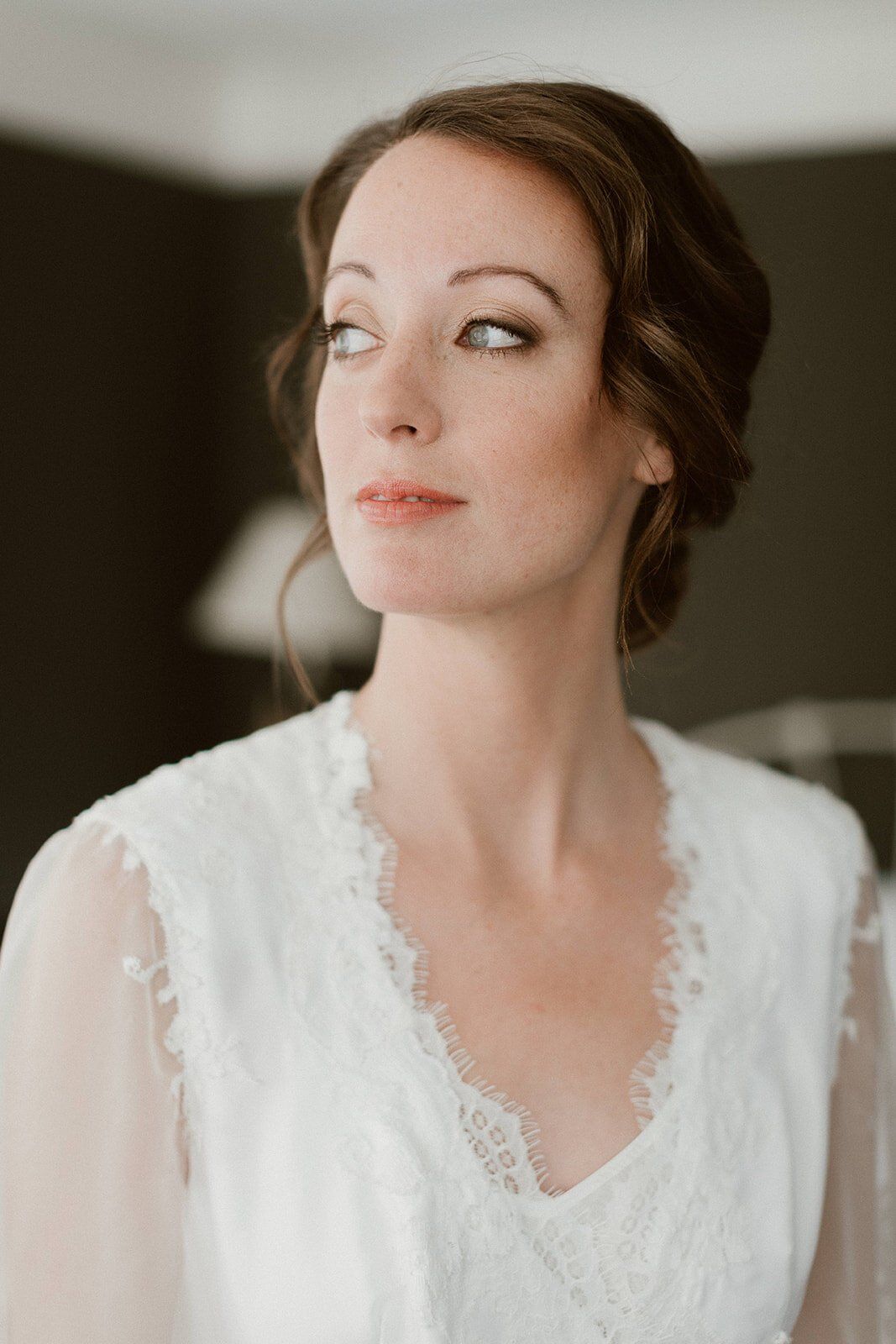 natural airbrush makeup for this LA bride