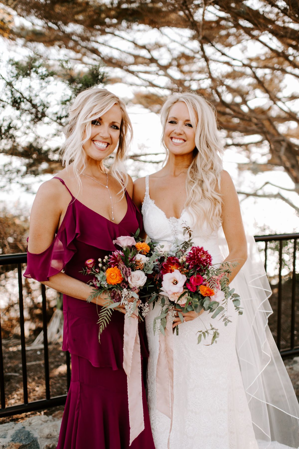 boho, natural, effortless hair and makeup for this gorgeous laguna beach bride and bridal party