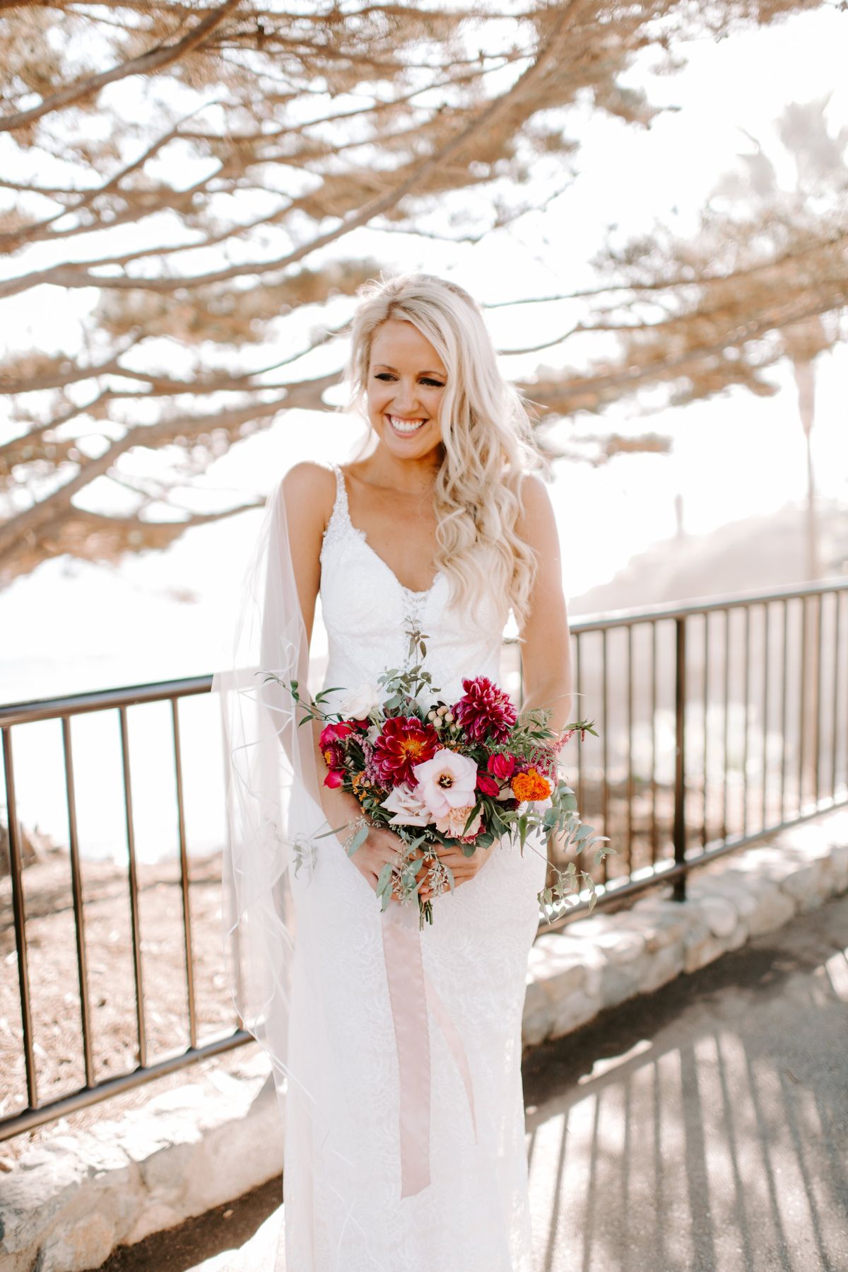 bridal hair and makeup for this laguna beach wedding ceremony