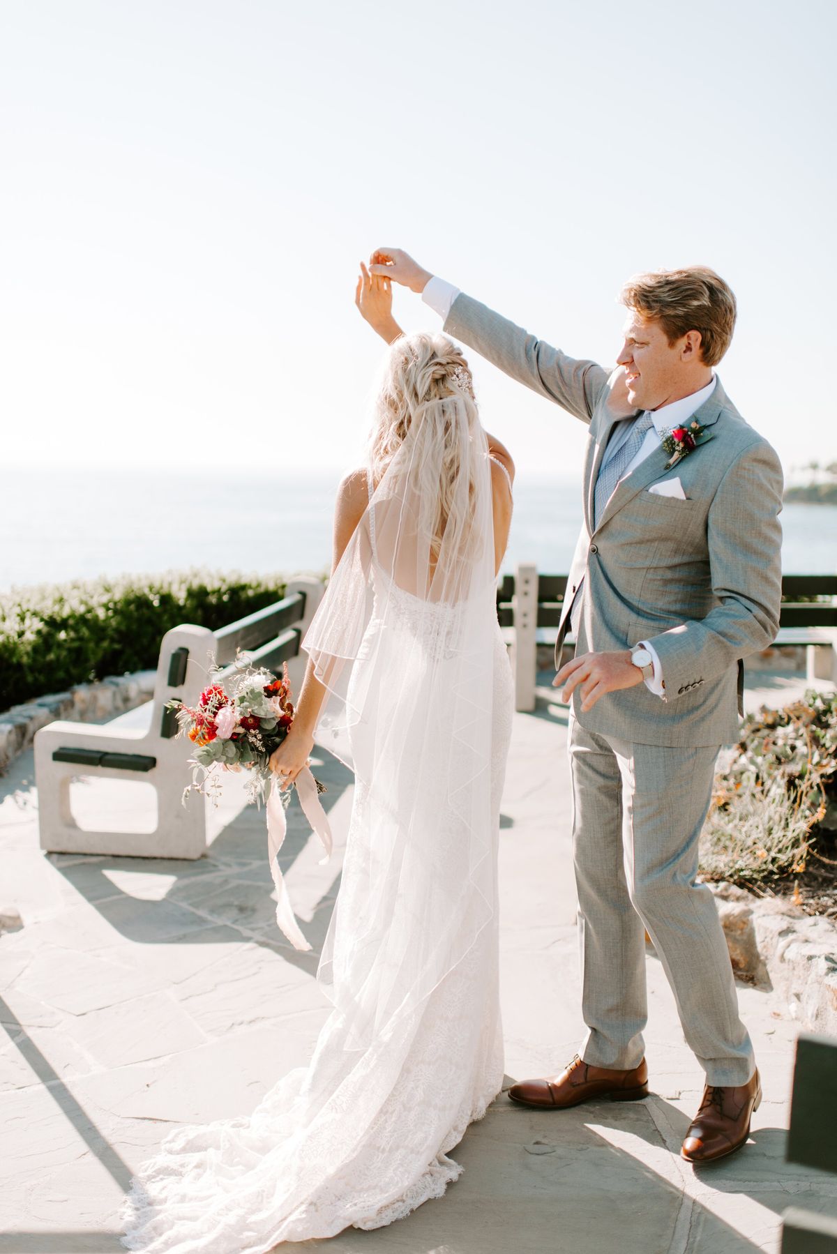 hair and makeup for this laguna beach wedding
