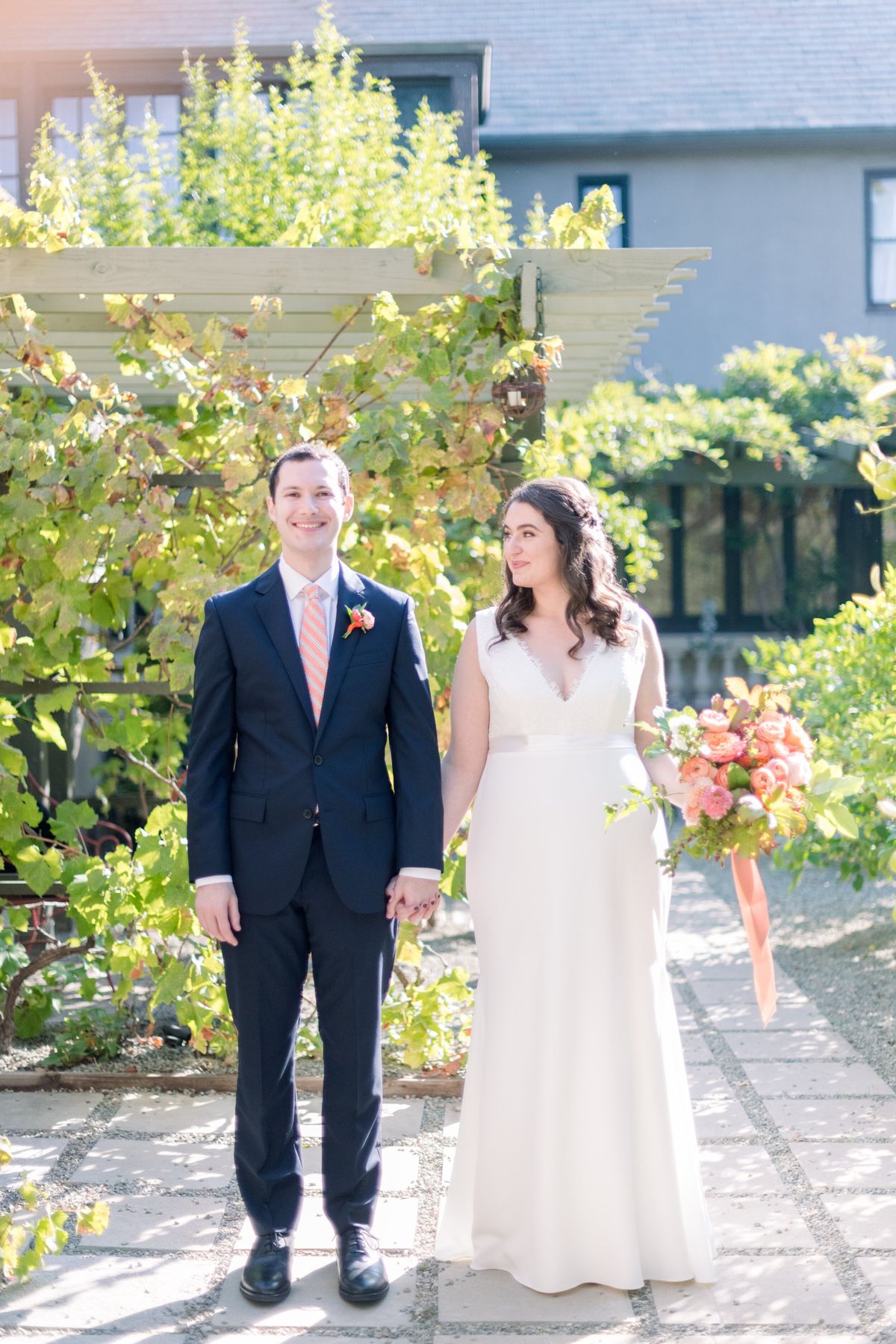 bride and groom ready for their wedding day