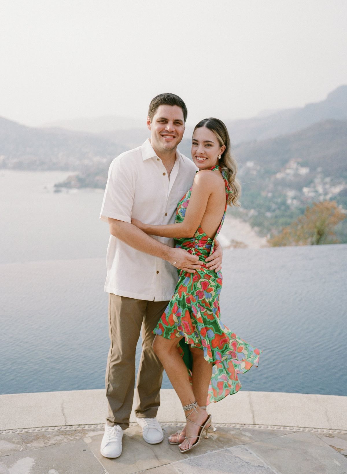 colorful and fun bridal look for this bride's welcome party look at Casa Angelina, a villa in the Zihuatanejo Bay, MX