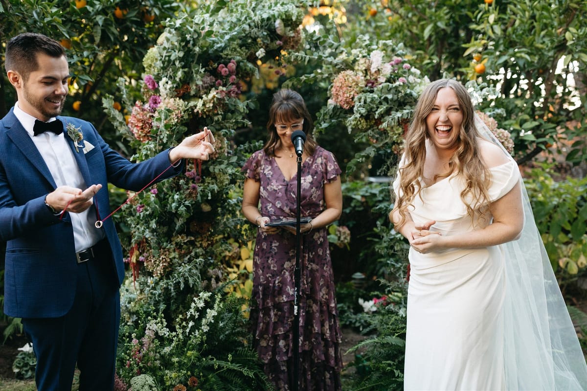 magic castle magician's wedding ceremony includes a magic trick and show, of course