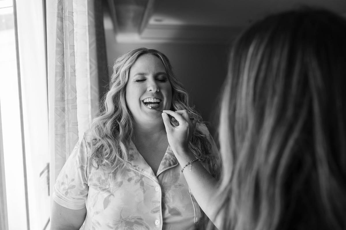 getting your hair and makeup done at your wedding venue