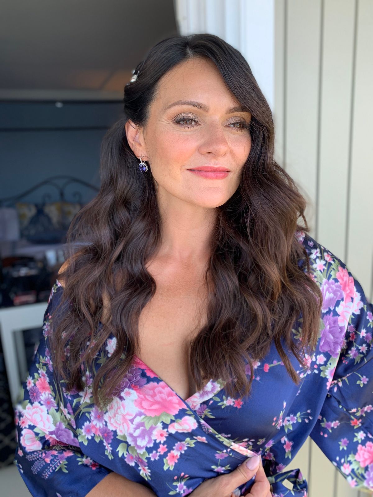 flawless bridal hair and makeup look for LA clinet
