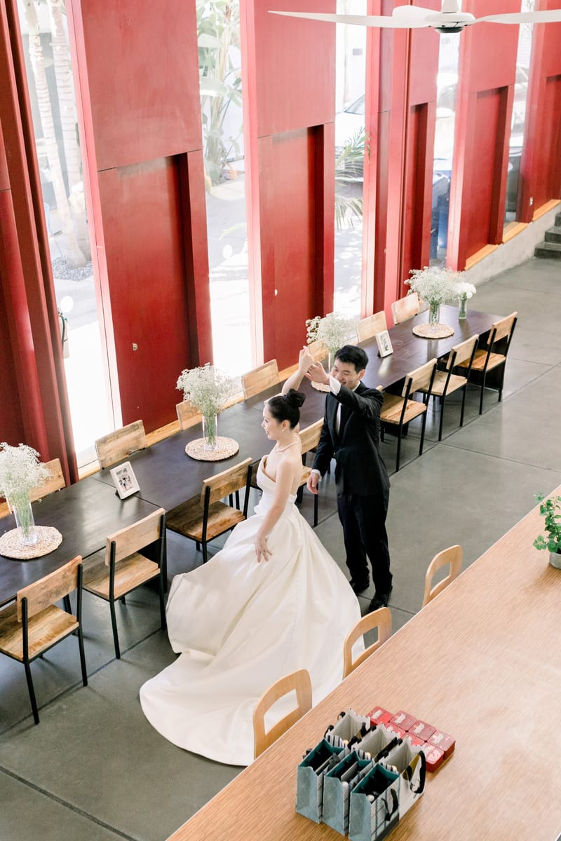 Intimate micro wedding at the Kim Sing Theatre in Los Angeles