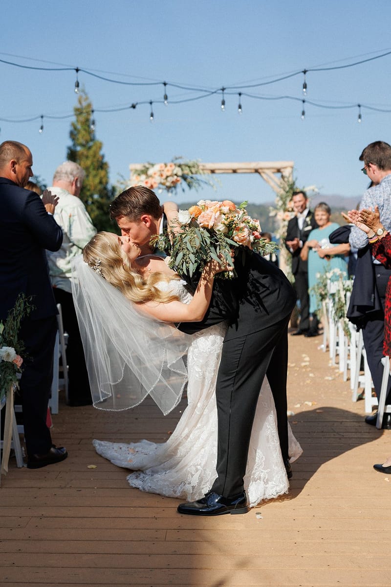 Intimate summer wedding at Lake Arrowhead Resort