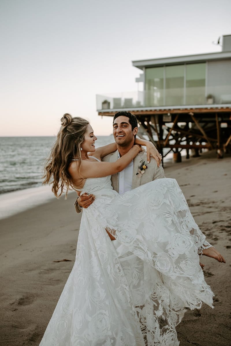 Oceanside Malibu micro wedding #goals