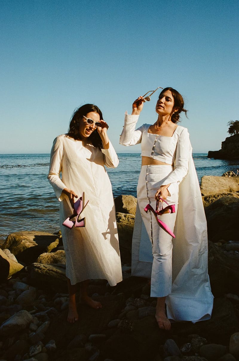 Our brides’ high vibe, icon energy, modern wedding  day along the Santa Barbara coast