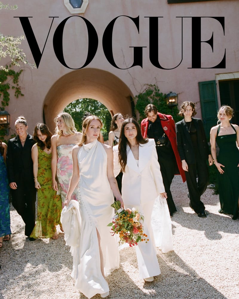 Published in VOGUE - Ilsey Juber & Haley Evans’ Santa Ynez Wedding
