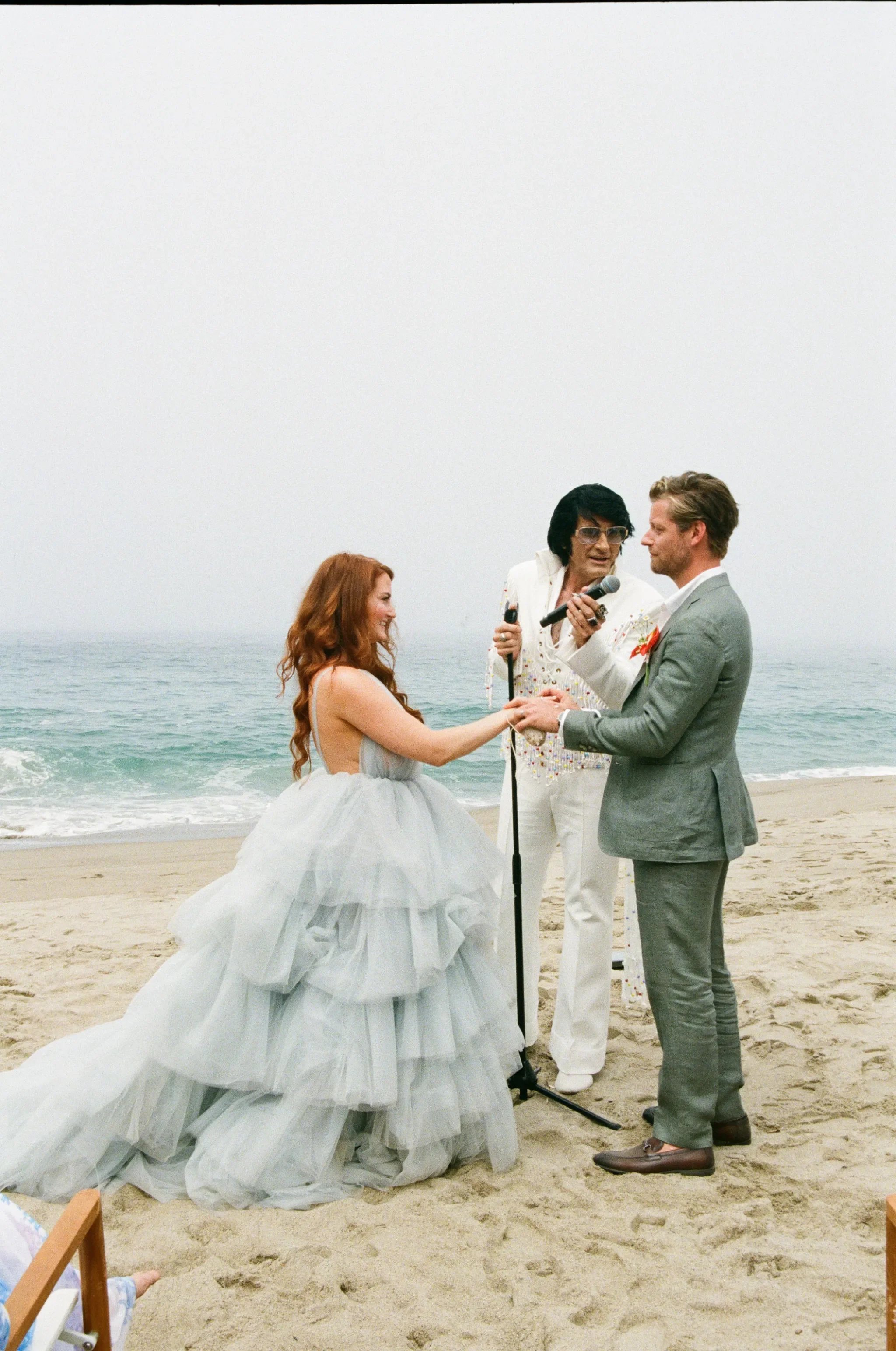 “The Bride Wore Blue and Elvis Officiated at This Unique Beach Wedding in Malibu” Published in Green Wedding Shoes