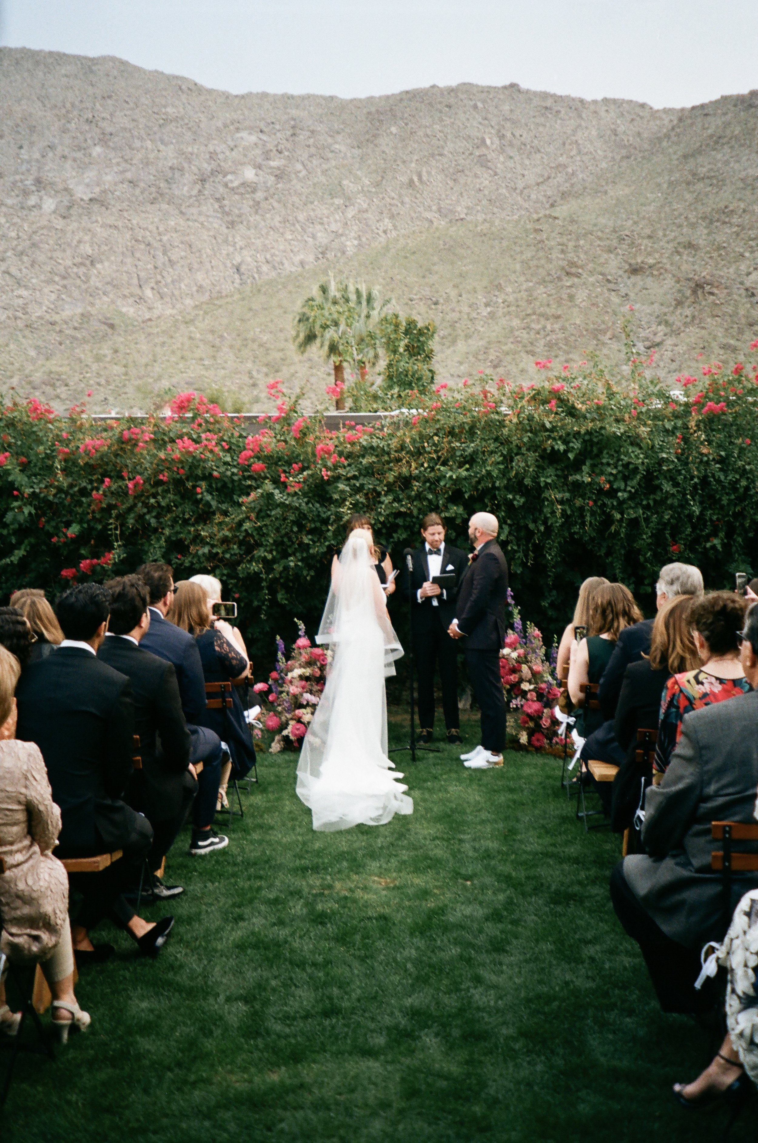 Iconic Palm Springs wedding on film