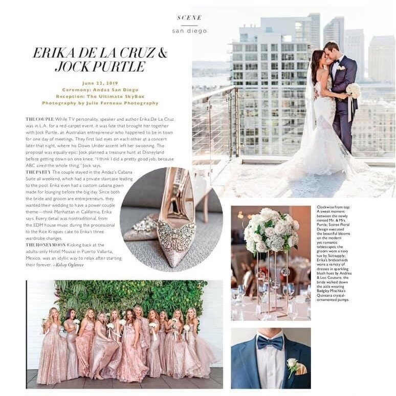 “Erika De La Cruz & Jock Purtle” Published in Modern Luxury Weddings